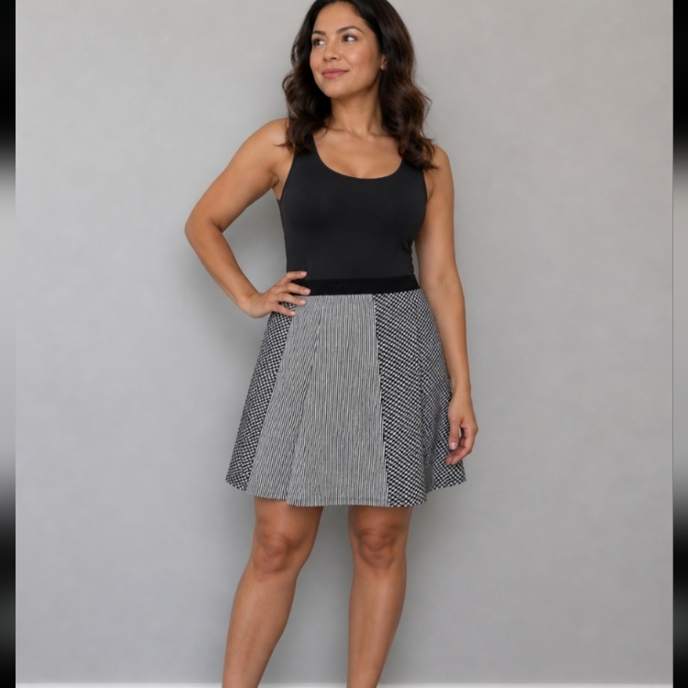 NY COLLECTION NWOT Petite Knit Patterned Skater Skirt XLP
